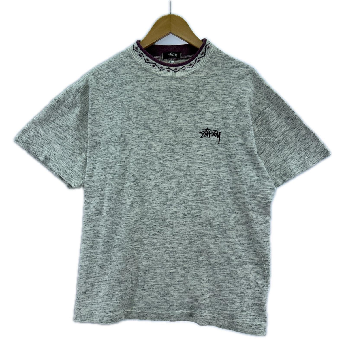 半袖Ｔシャツ 80s モックネック グレー L グレー