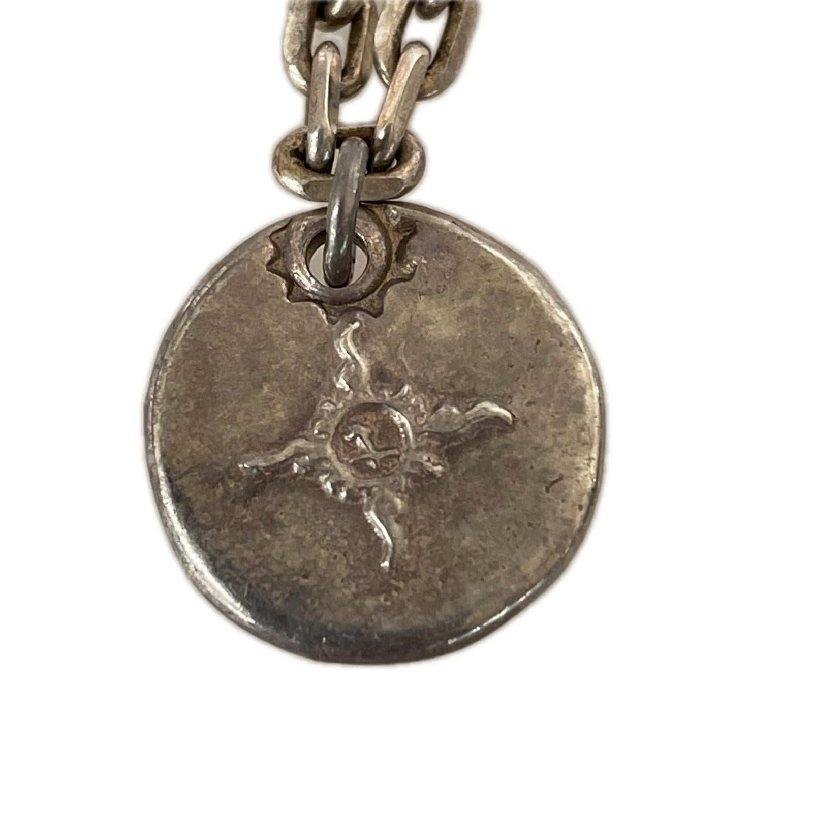 ネックレス SILVER刻印 太陽トップ×チェーン シルバー