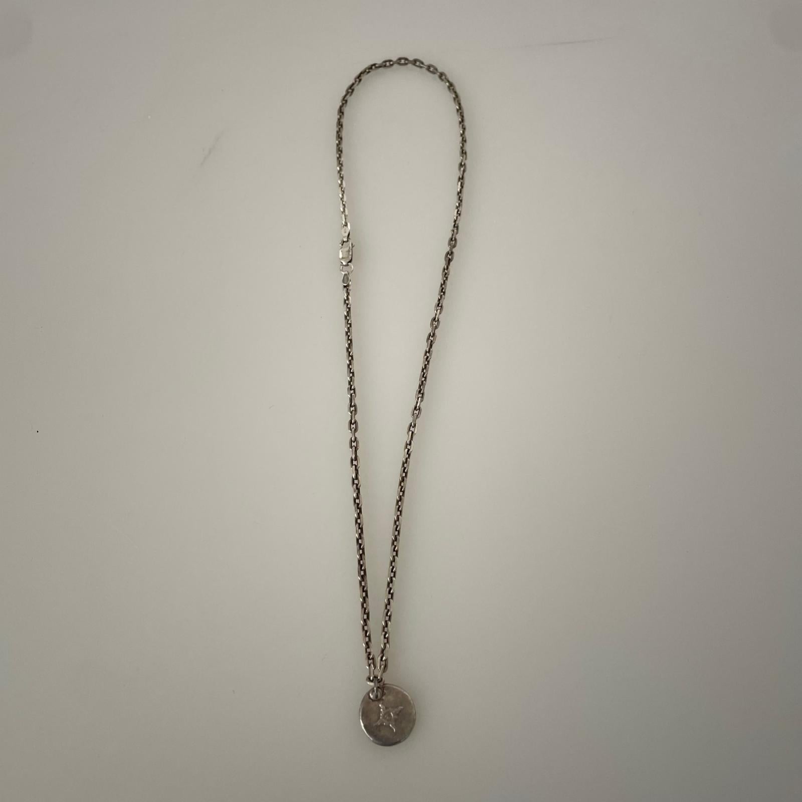 ネックレス SILVER刻印 太陽トップ×チェーン シルバー