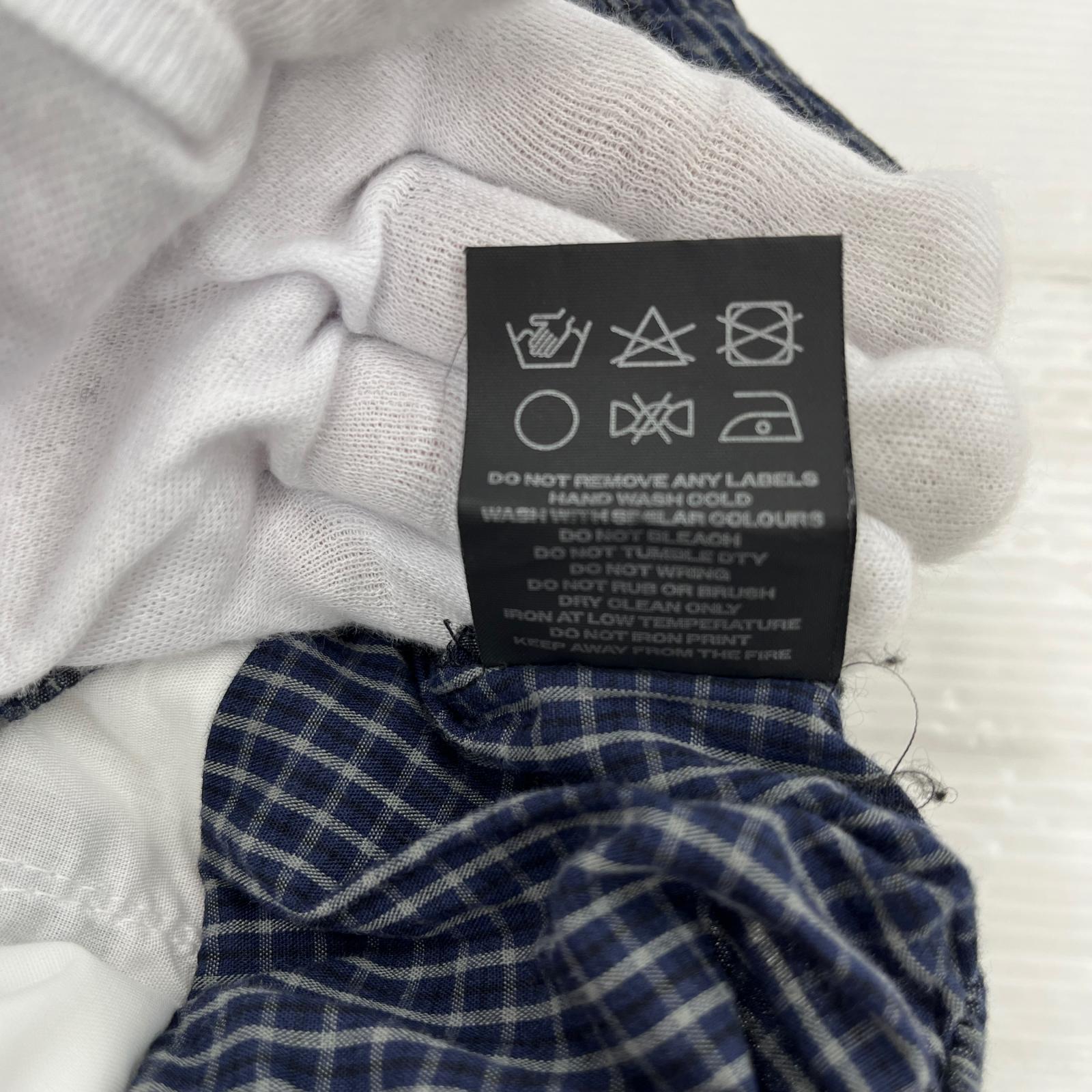 デニムパンツ Protocol Index 001 ORIGINAL 転写プリント レイヤードデニムパンツ ブルー ネイビー 2 ブルー