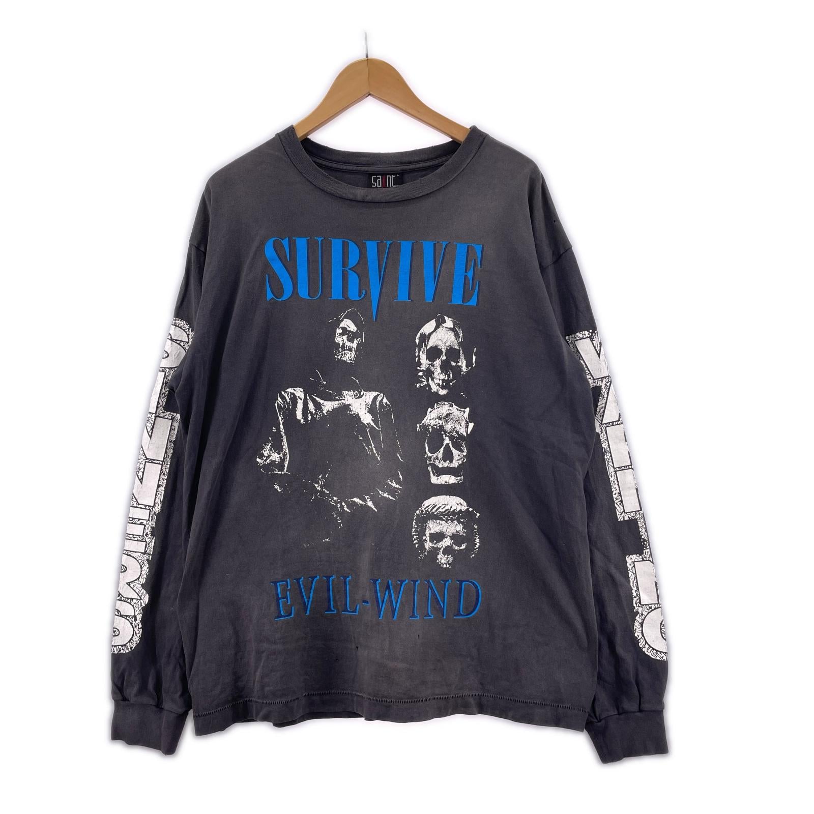 長袖Ｔシャツ 23AW LS TEE SURVIVE (L) L ブラック