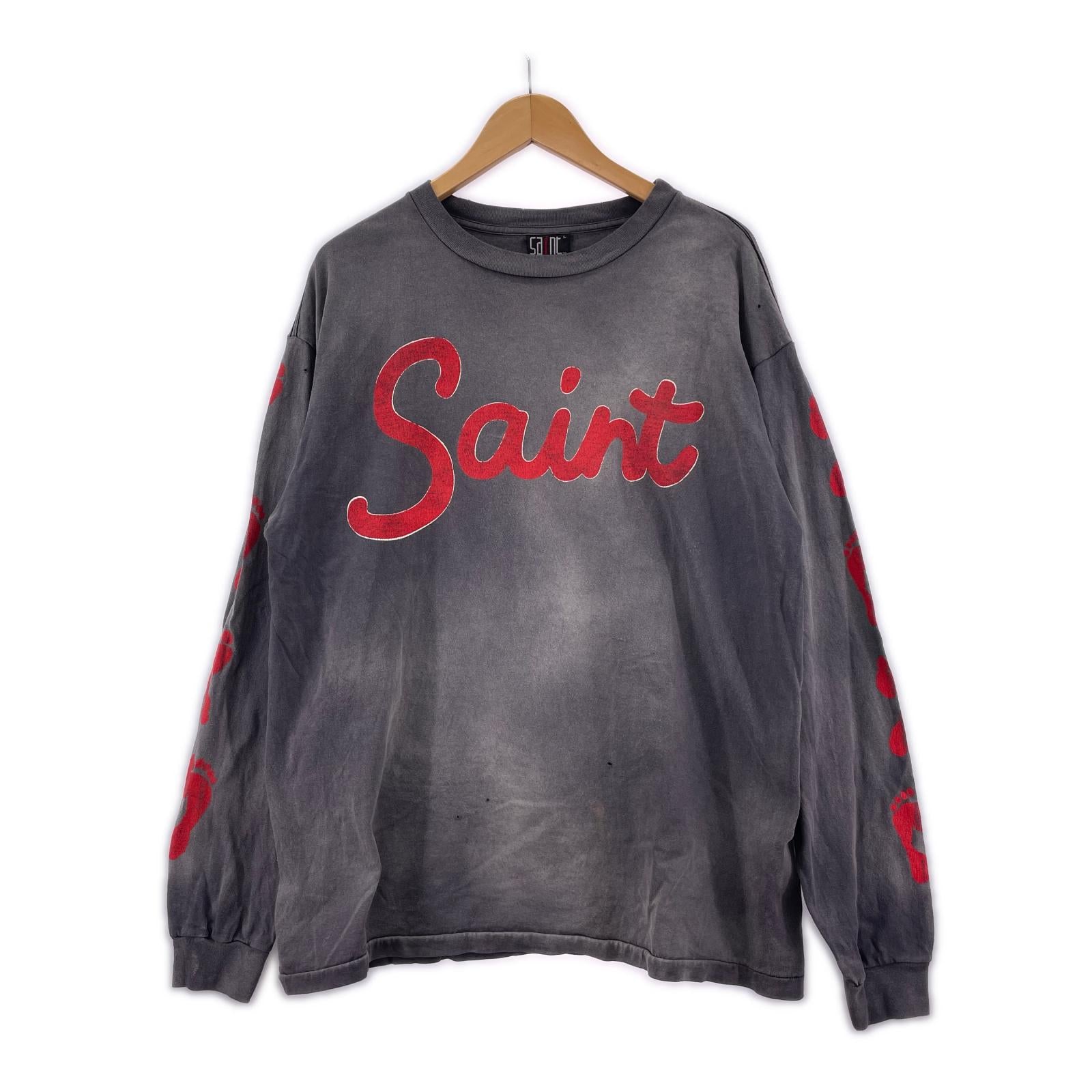 長袖Ｔシャツ 23AW LS TEE FOOT PRINT (L) L ブラック