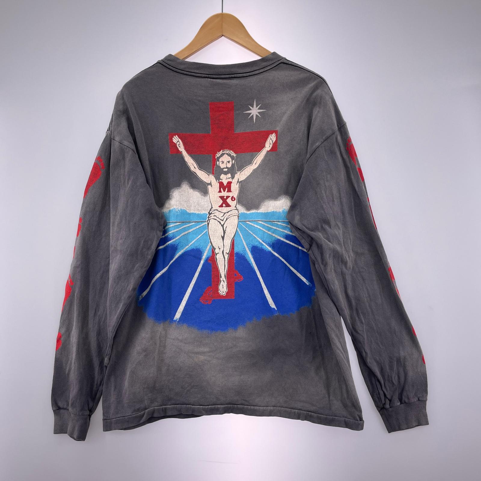 長袖Ｔシャツ 23AW LS TEE FOOT PRINT (L) L ブラック