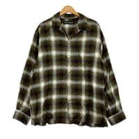 長袖シャツ WACKO MARIA OMBRE CHECK OPEN COLLAR SHIRT XL ブラウン系 マルチカラー