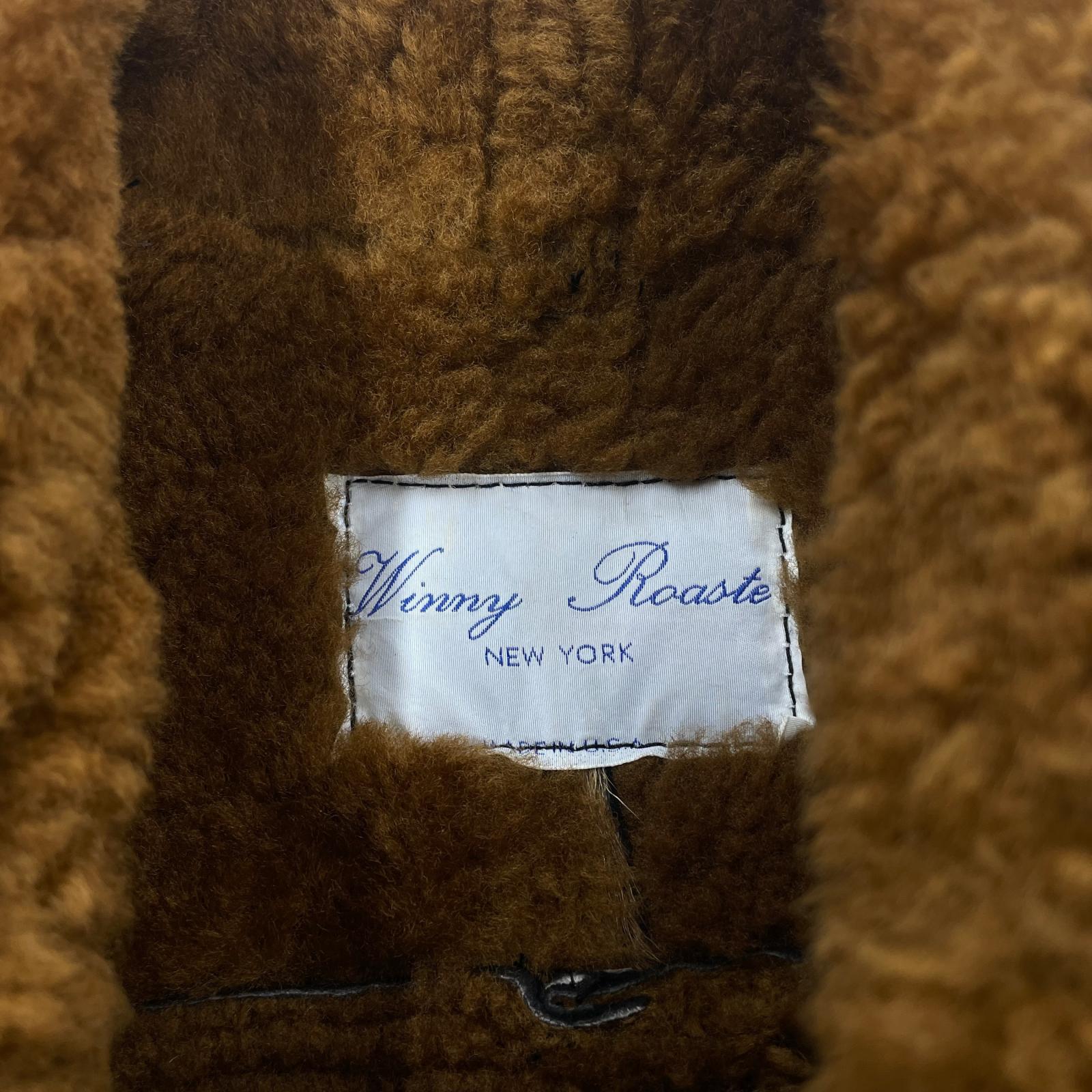 ジャケット Winny Roaste ウールコート sheepskin usa製 ブラック