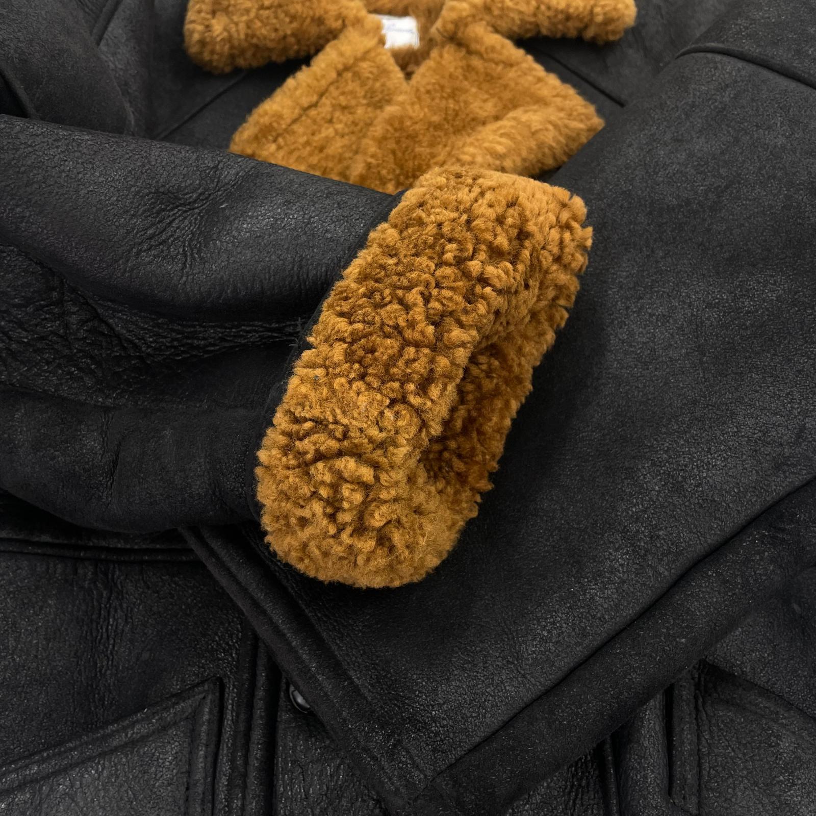 ジャケット Winny Roaste ウールコート sheepskin usa製 ブラック
