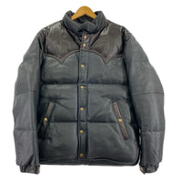 ダウンジャケット レザー BLK M M ブラック
