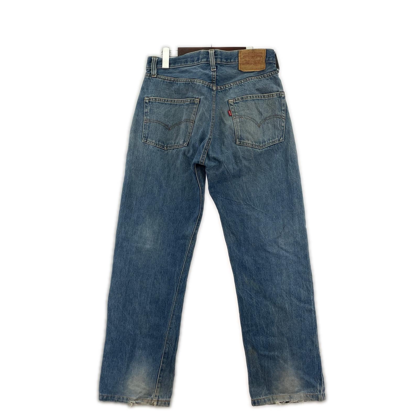 デニムパンツ 70S-80S 501 USA製 ボタンフライ W33　L36 33 ブルー