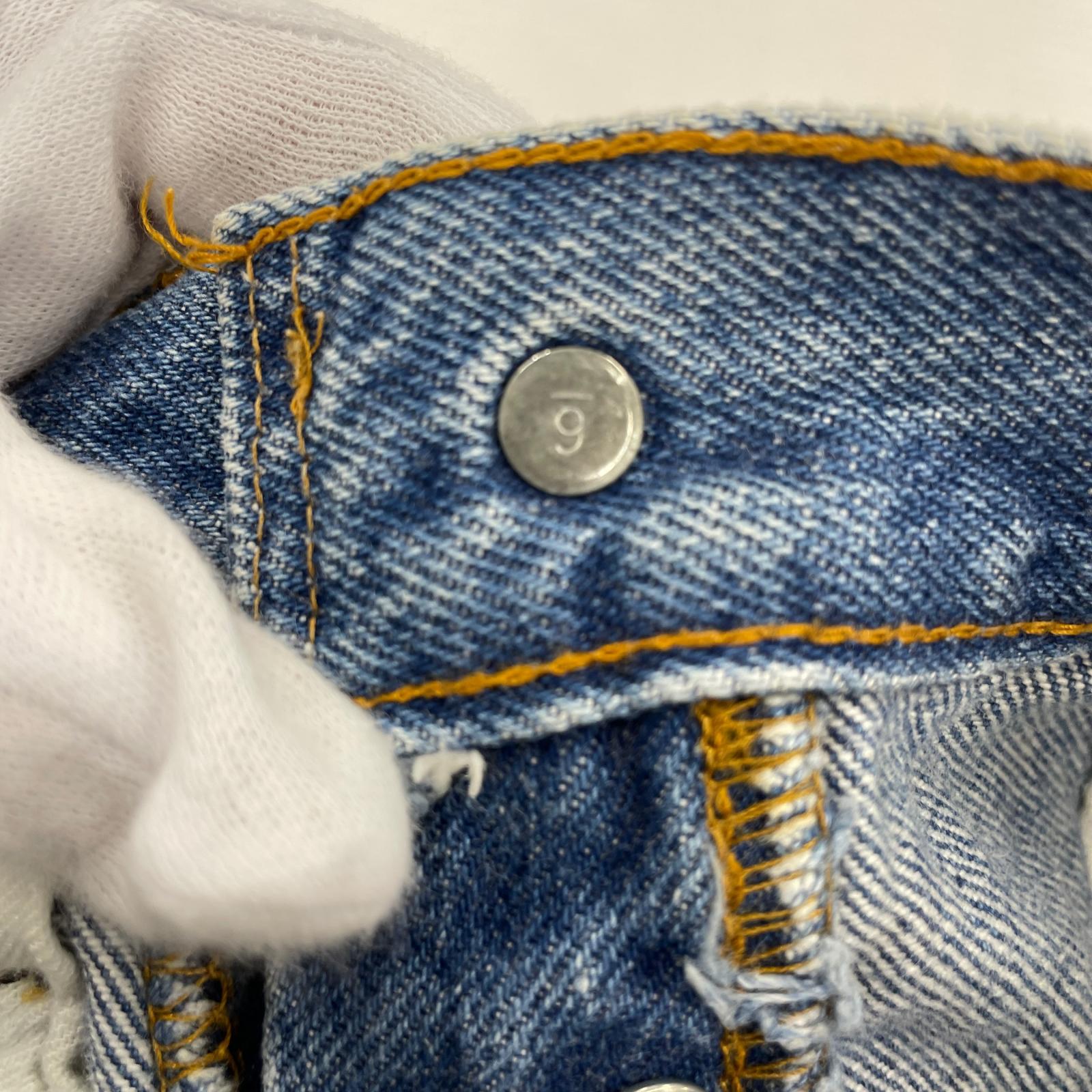 デニムパンツ 70S-80S 501 USA製 ボタンフライ W33　L36 33 ブルー