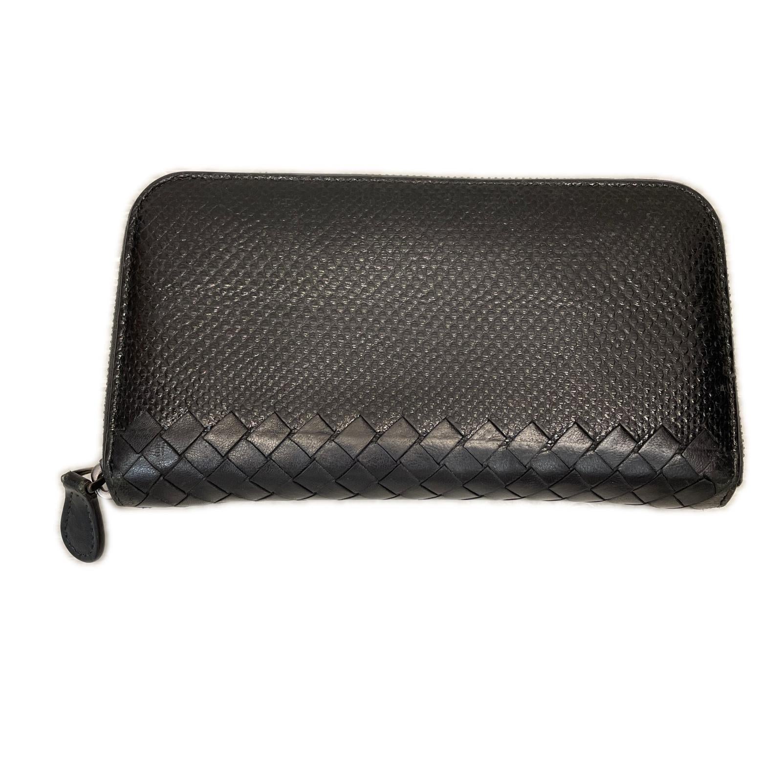 BOTTEGA VENETA カルング イントレチャート 長財布 トリマリーネ