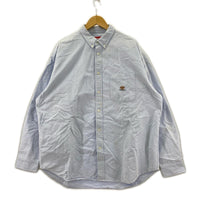 長袖シャツ Loose Fit Flannel Oxford Shirt L L ブルー