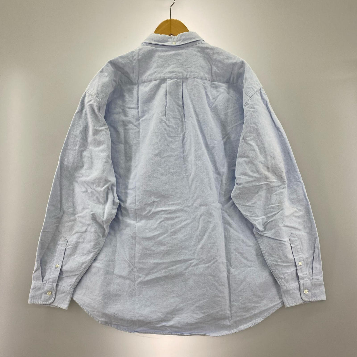 長袖シャツ Loose Fit Flannel Oxford Shirt L L ブルー