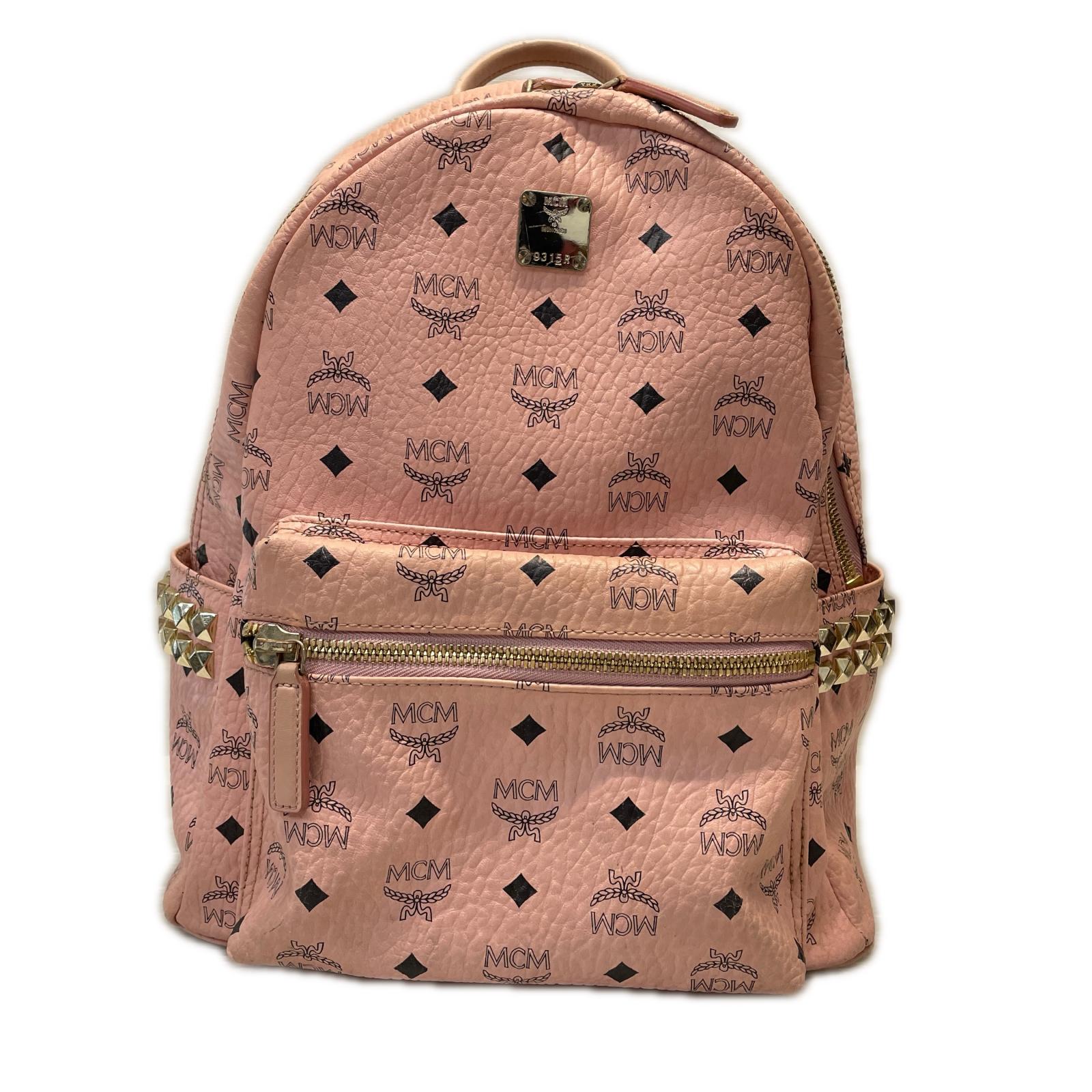 MCM サイドスタッズ スターク ヴィセトス バックパック ピンク