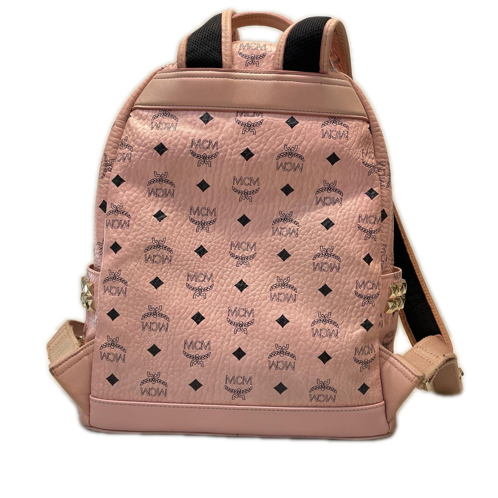MCM サイドスタッズ スターク ヴィセトス バックパック ピンク