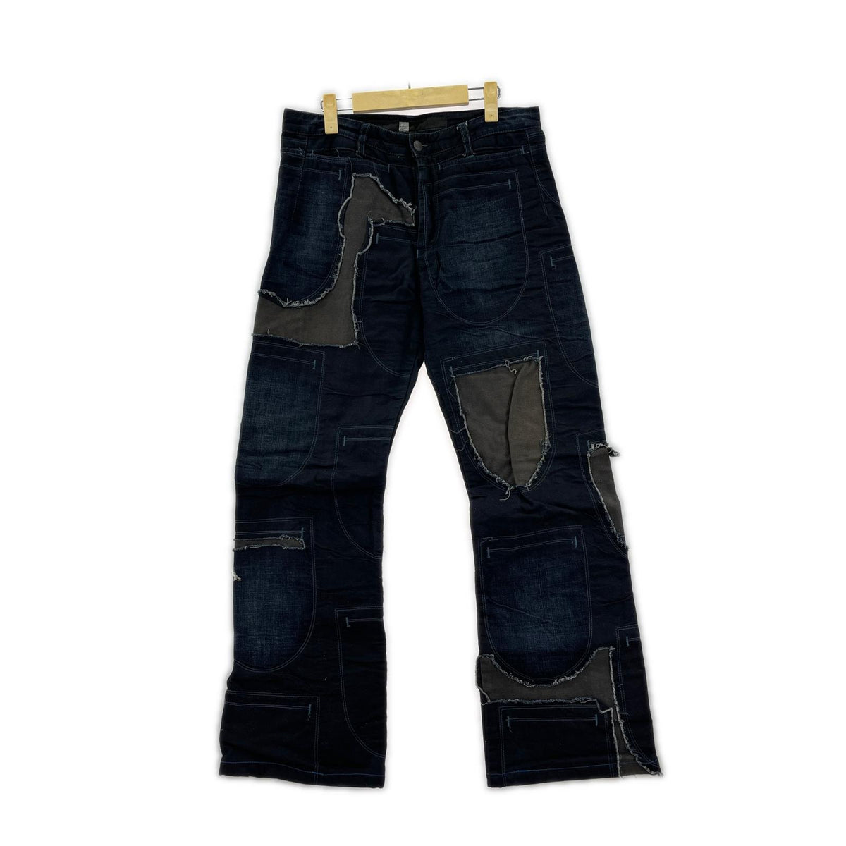 パンツ パッチワークデニムパンツ (W31) L ネイビー