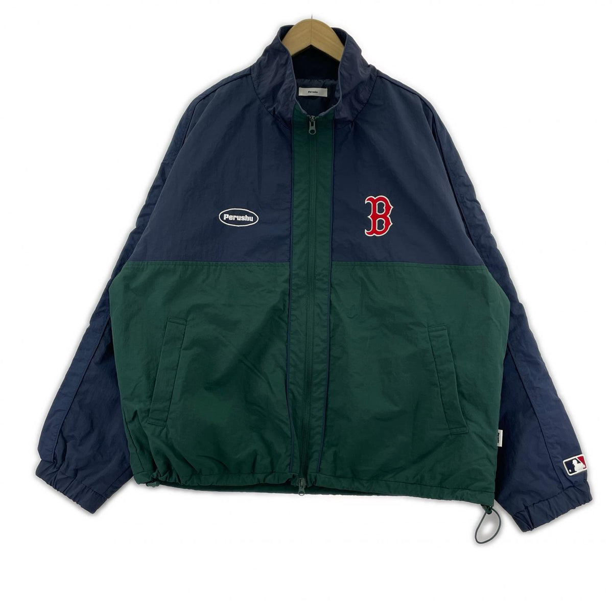 ブルゾン Perushu×MLB レッドソックス ナイロン ジャケット 紺 L L ネイビー