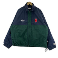 ブルゾン Perushu×MLB レッドソックス ナイロン ジャケット 紺 L L ネイビー