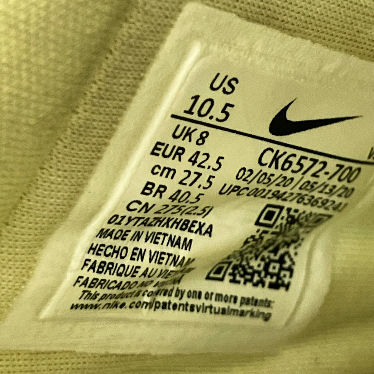 スニーカー AIR FORCE 1 07 LX Lime 27.5cm 27.5cm (US9 1/2 UK9 EU45) イエロー