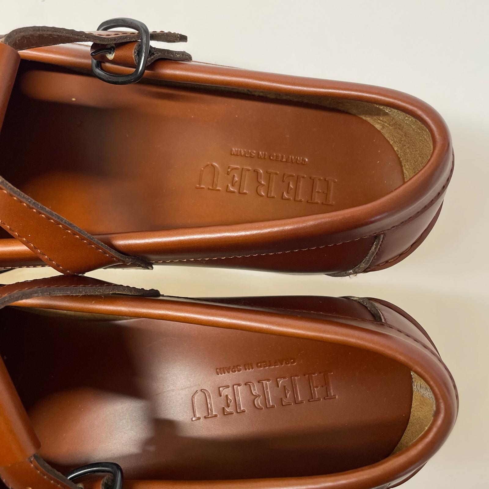 シューズ HEREU T-BAR LOAFER 茶 41 41 ブラウン