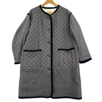 ジャケット 23SS リネン シルク キルトコート グレー