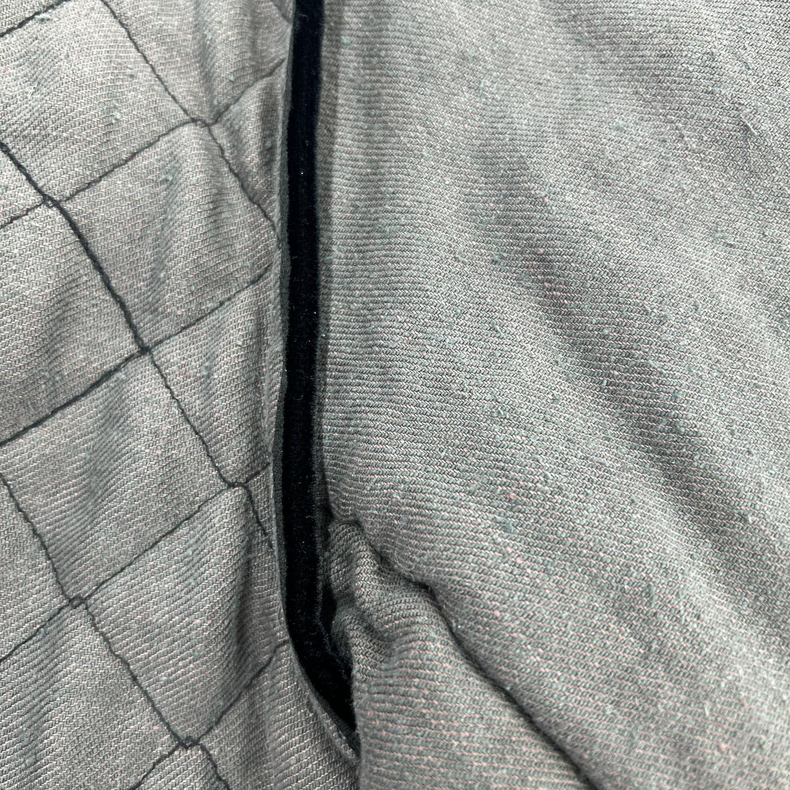 ジャケット 23SS リネン シルク キルトコート グレー