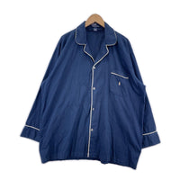 長袖シャツ パジャマシャツ　XL ネイビー