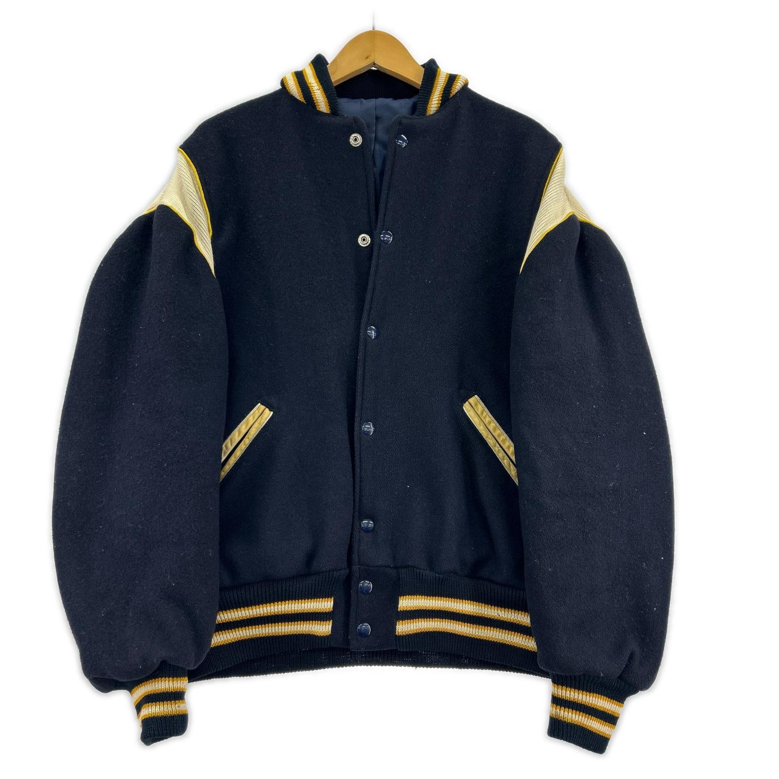 ジャケット 60s ウールスタジャン ネイビー