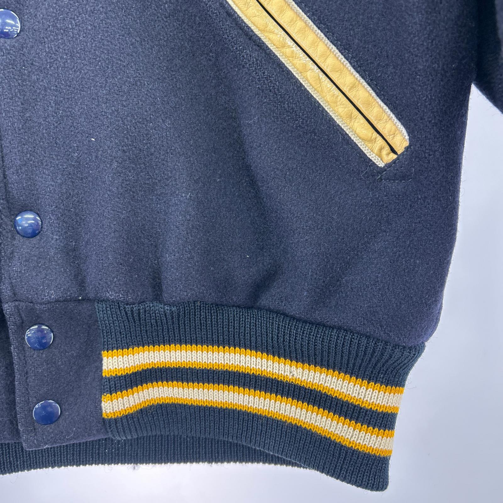 ジャケット 60s ウールスタジャン ネイビー