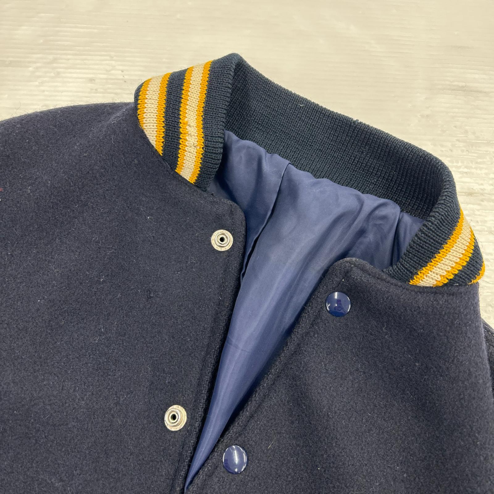 ジャケット 60s ウールスタジャン ネイビー