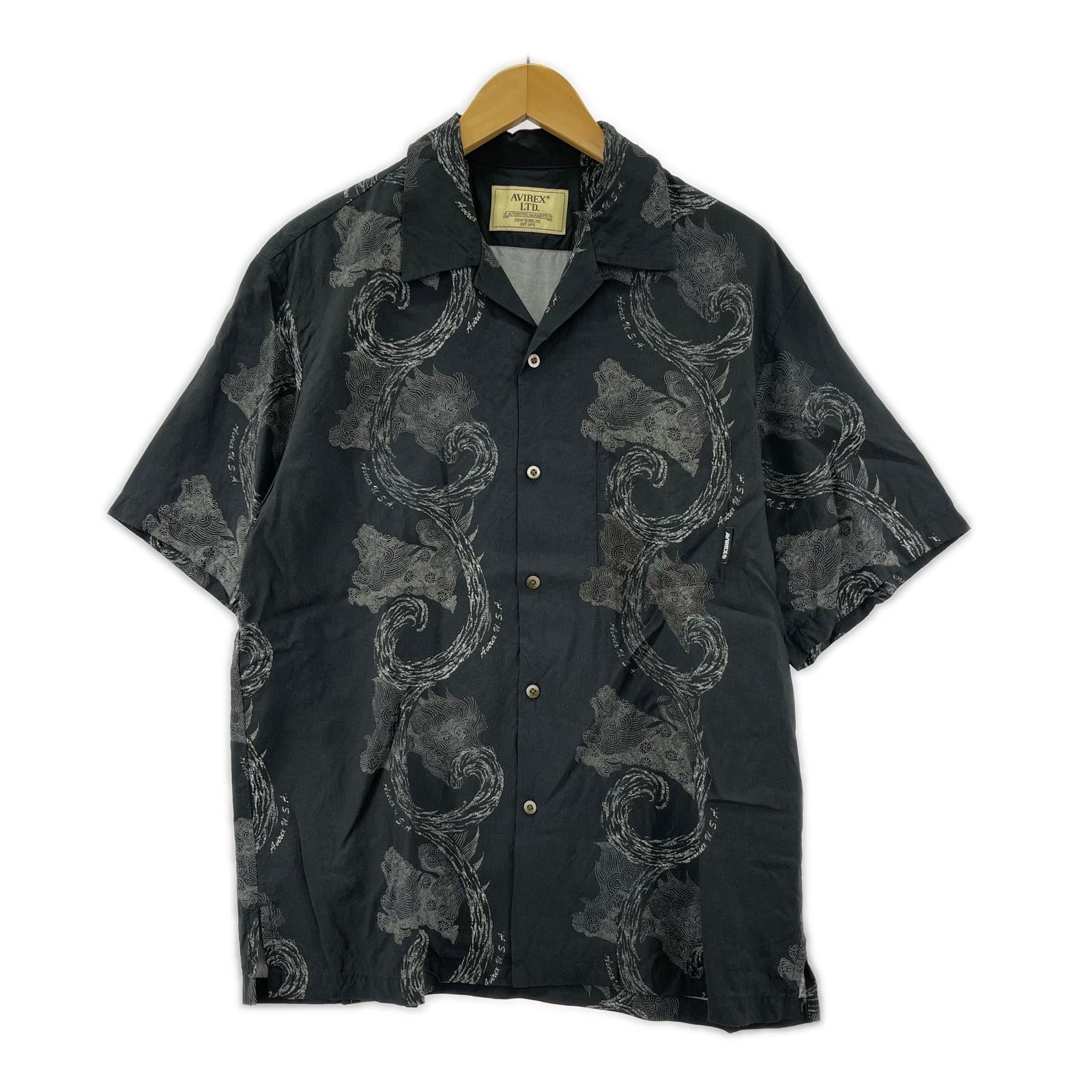 半袖Ｔシャツ アロハシャツ 狛犬 L ブラック