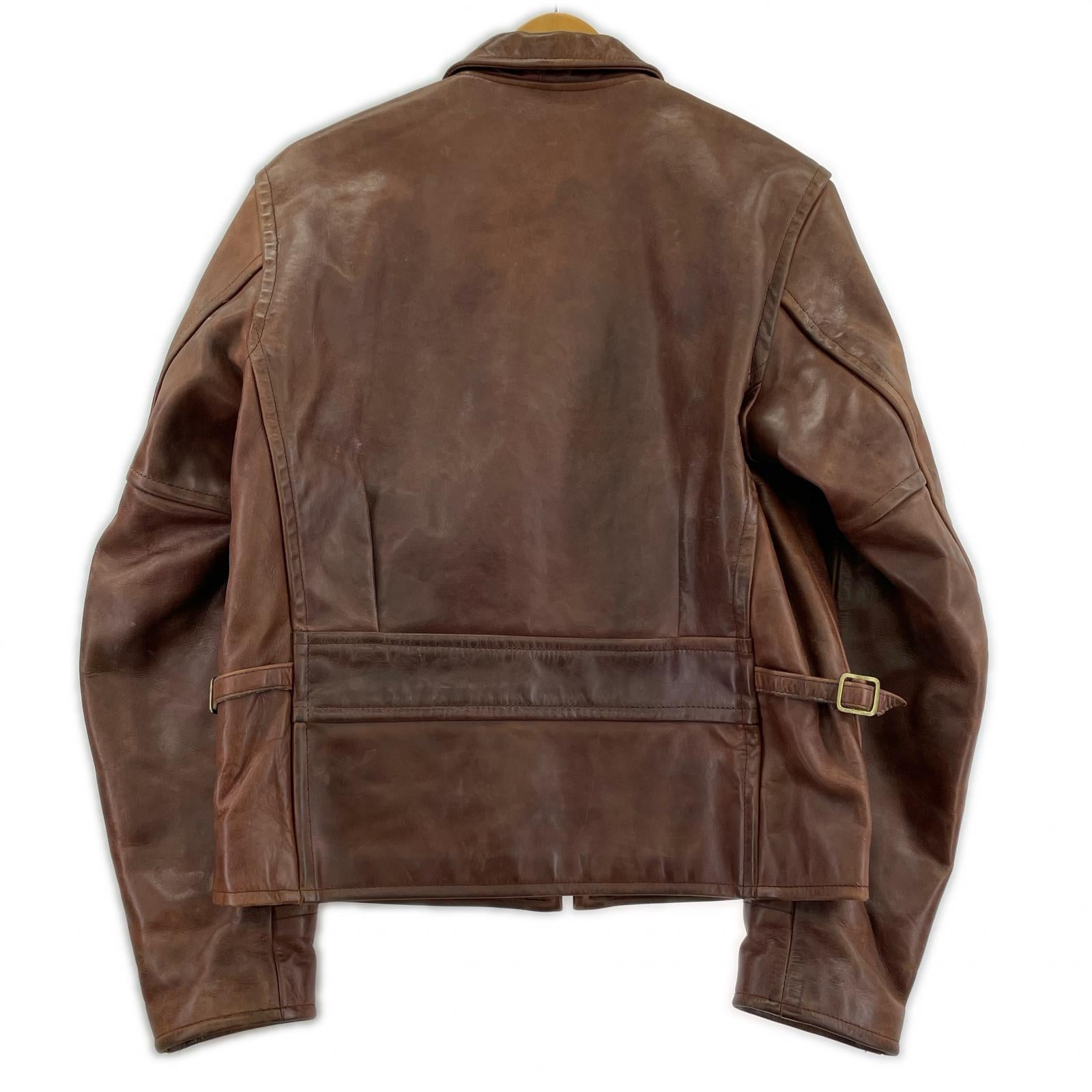 レザージャケット Longhorn Leather カウレザー ブラウン