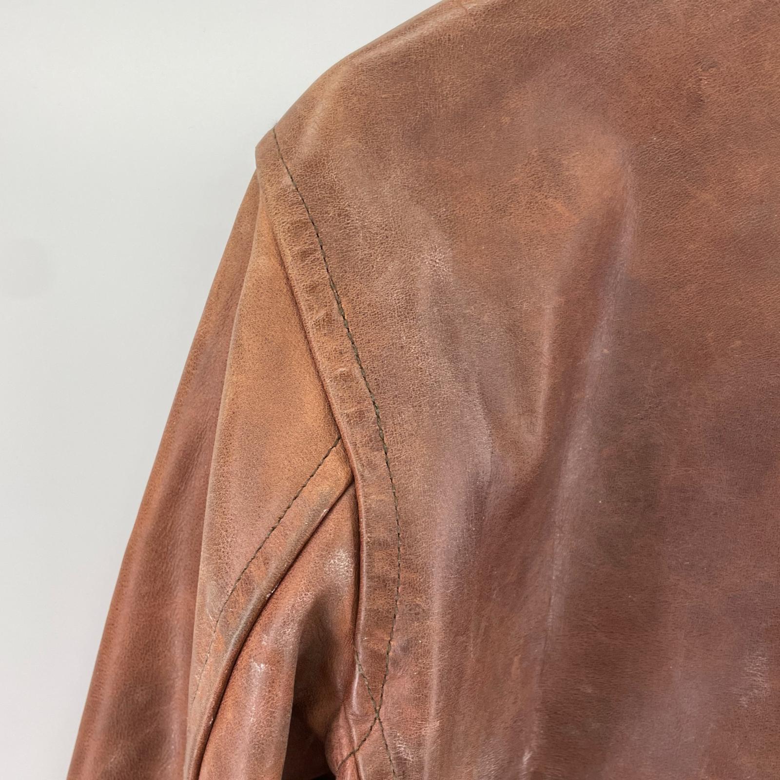 レザージャケット Longhorn Leather カウレザー ブラウン