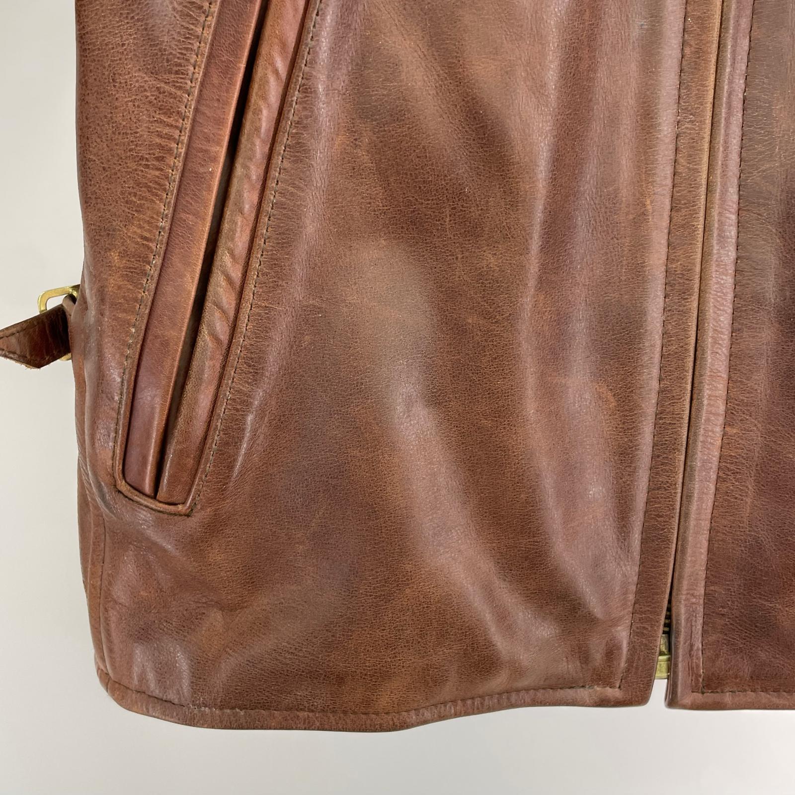レザージャケット Longhorn Leather カウレザー ブラウン