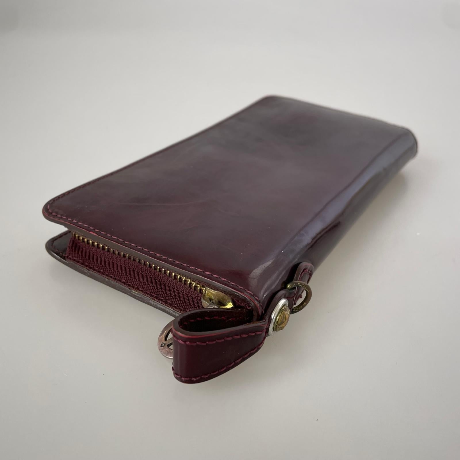 長財布 ジップslv925 ワインレッド