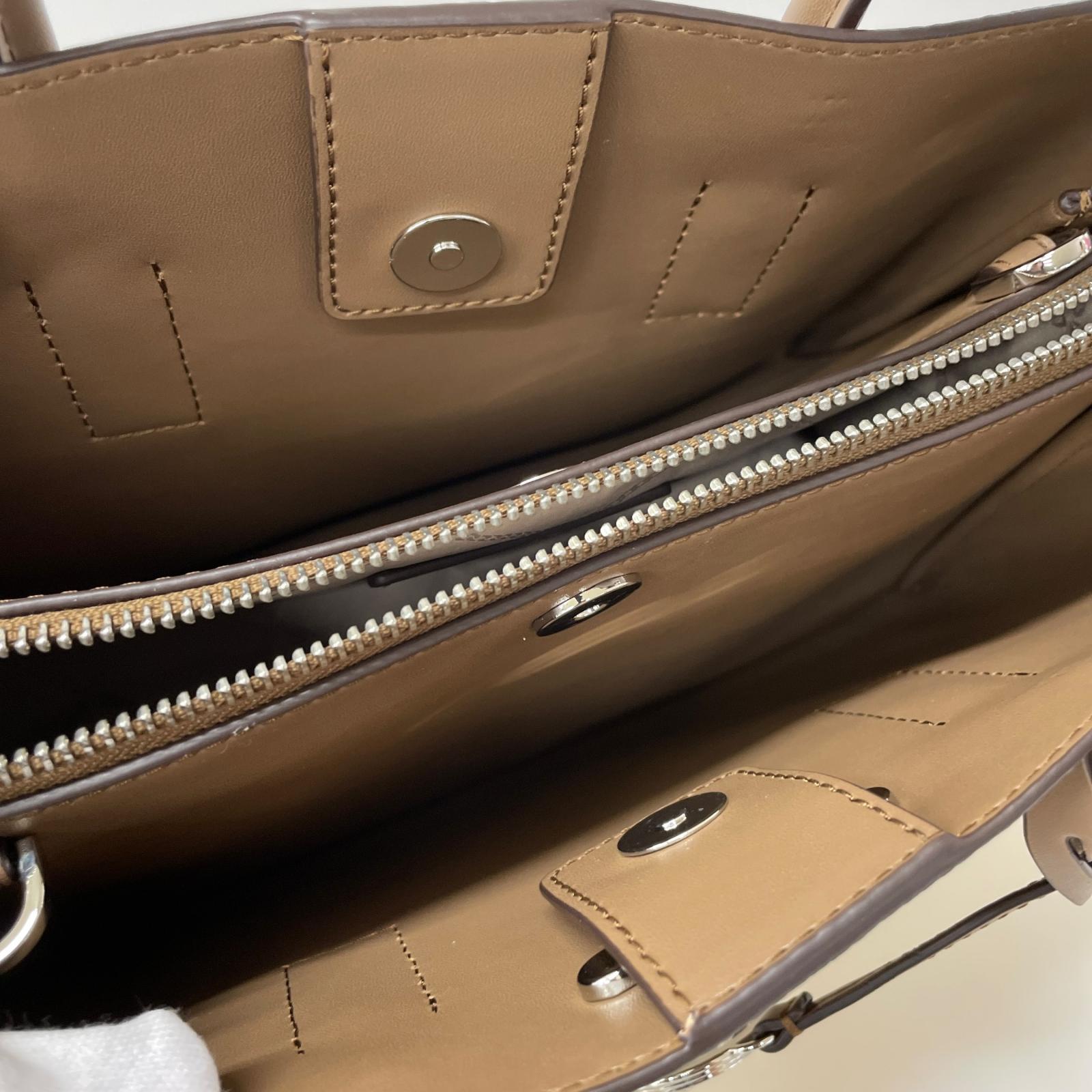 ハンドバッグ Ruthie Small Leather Satchel 茶 ブラウン