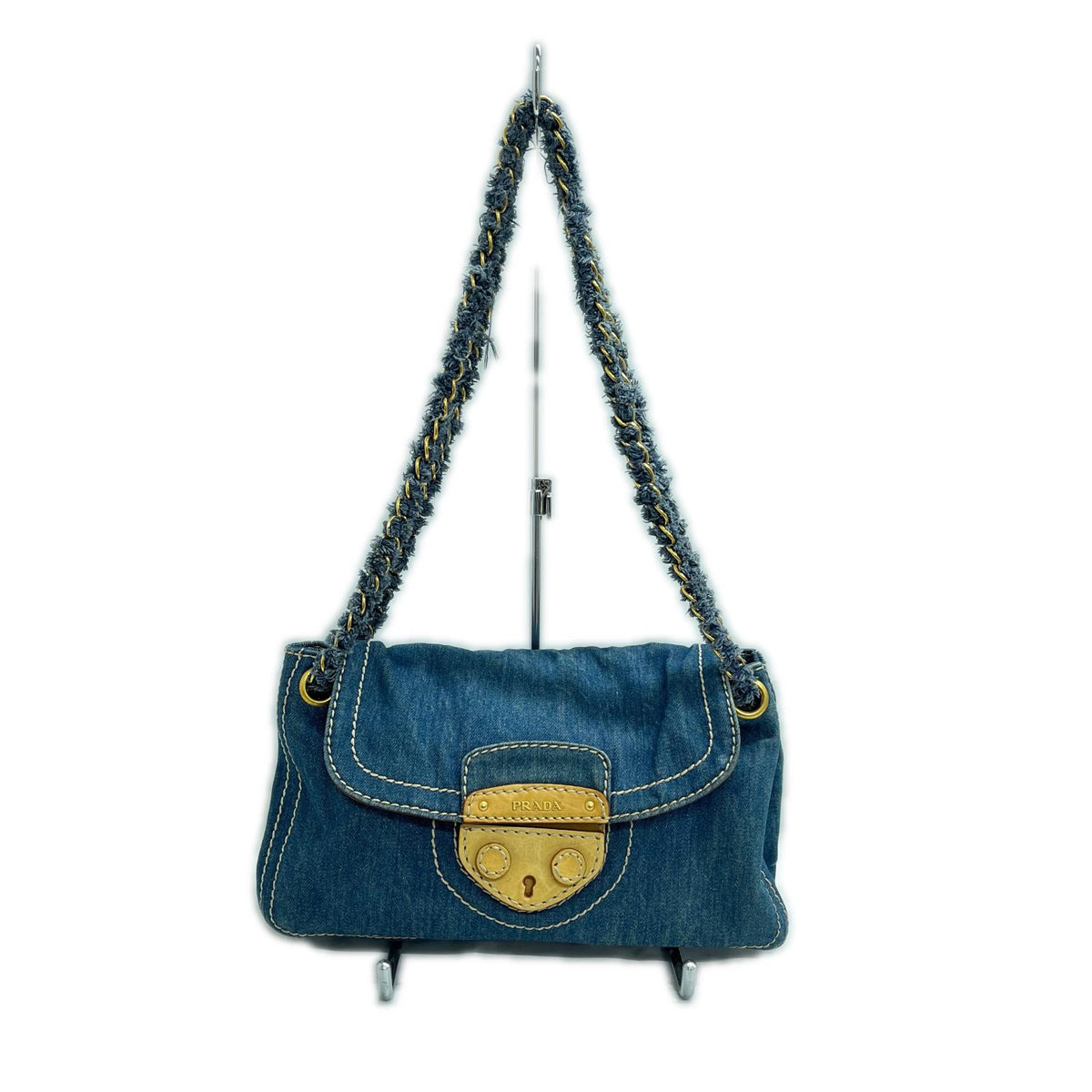 PRADA デニムショルダーバッグ