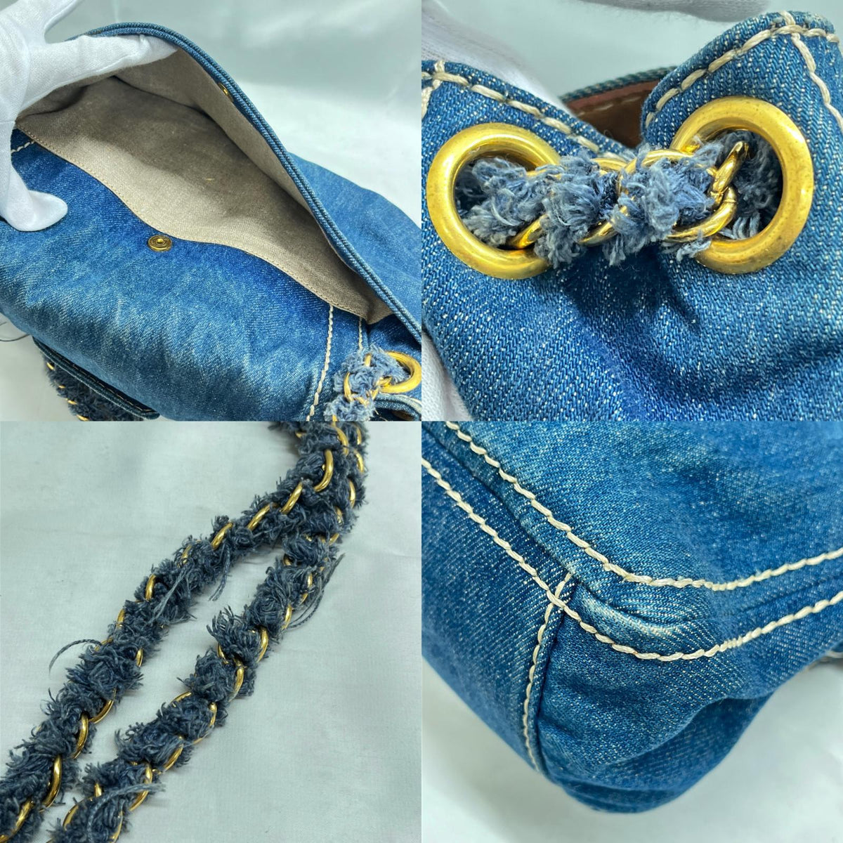 PRADA デニムショルダーバッグ
