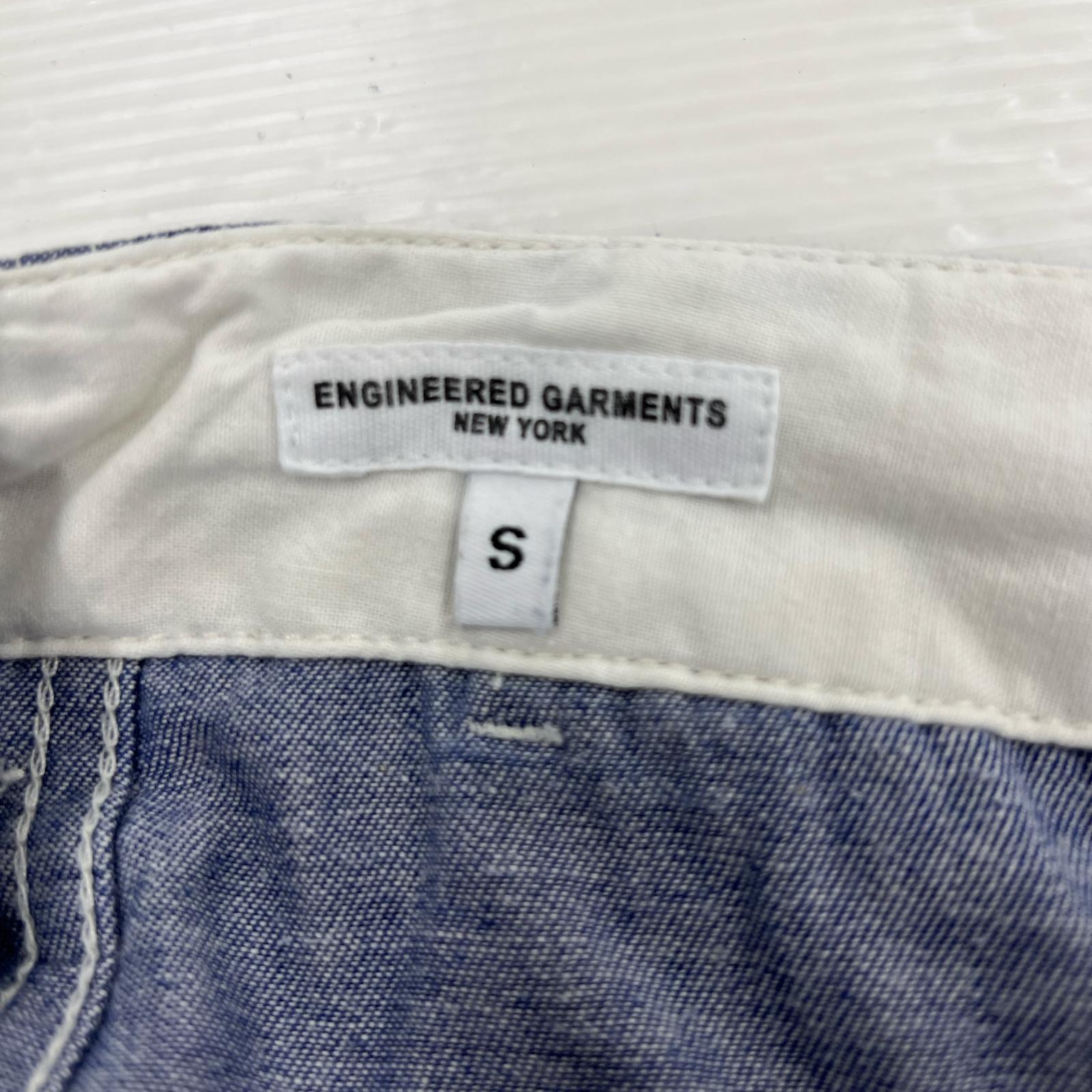 デニムパンツ ファティーグショーツ シャンブレー 紺 (S) S ブルー