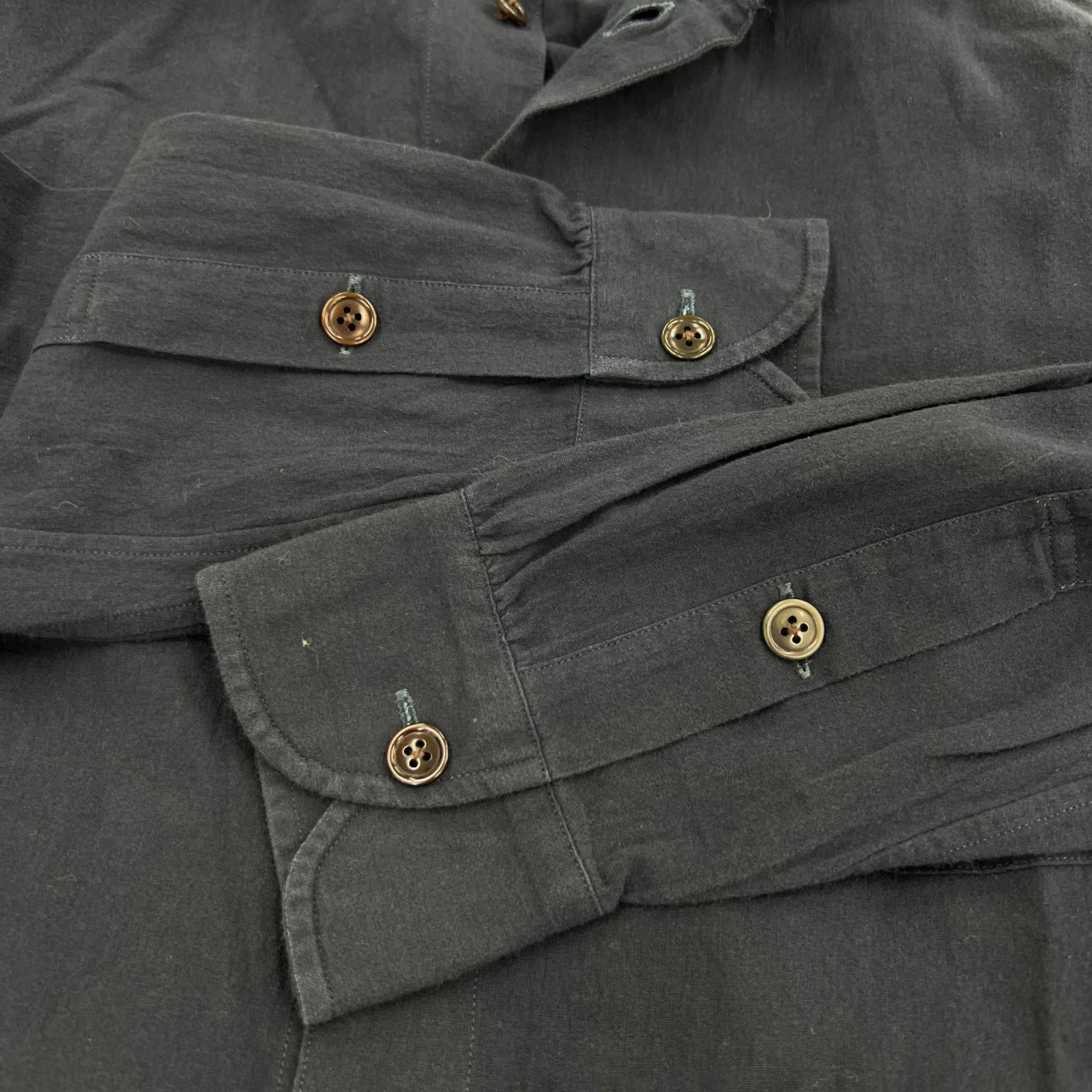 長袖シャツ The crooked Tailor コットン 紺 (2) 2