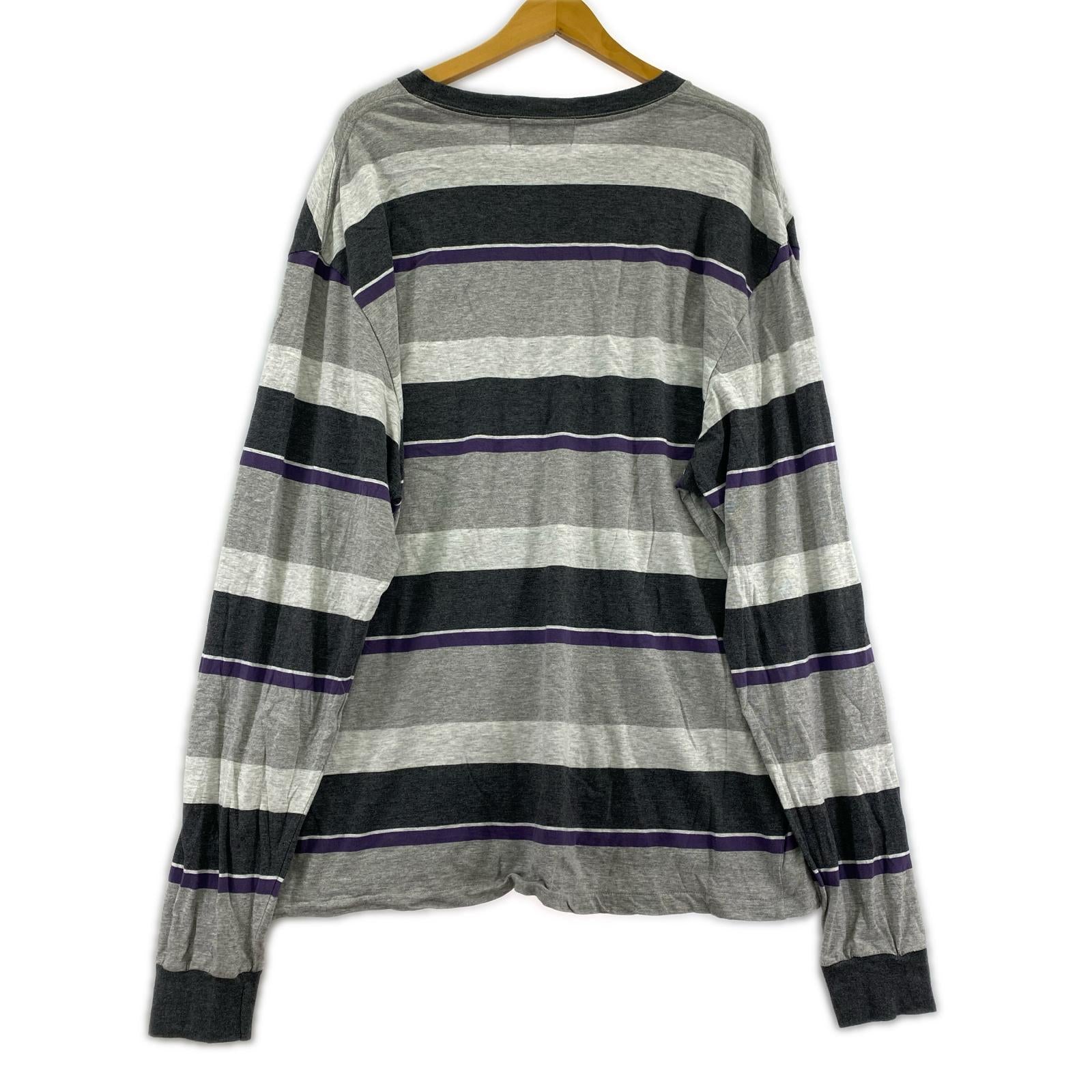 長袖Ｔシャツ UNUSED 23SS Long-sleeve border T-shirt US2342 （4） 4 グレー