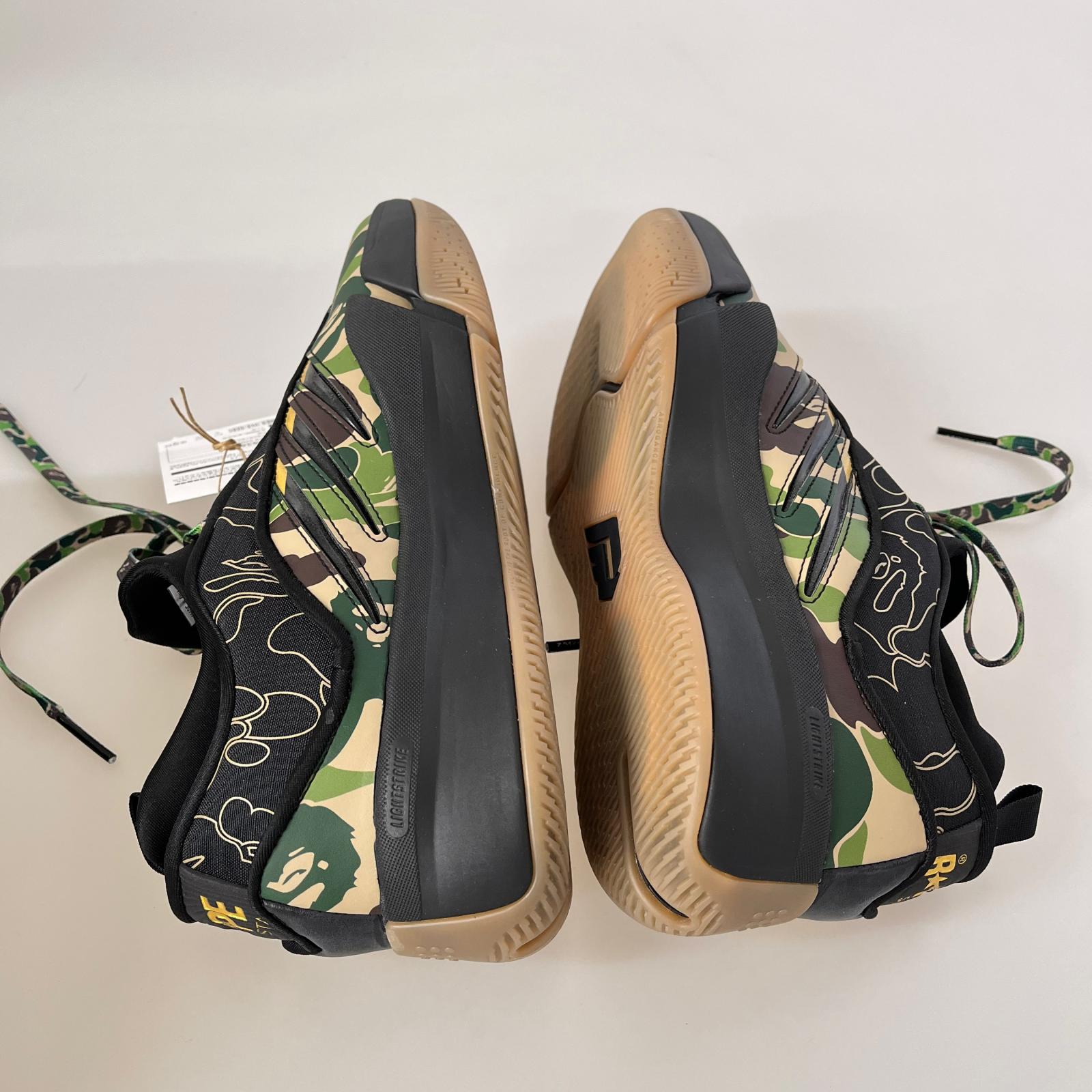 スニーカー adidas×A BATHING APE BAPE DAME9 CORE BLACK 25㎝ JH6358 25cm (US7 UK6 1/2 EU40)