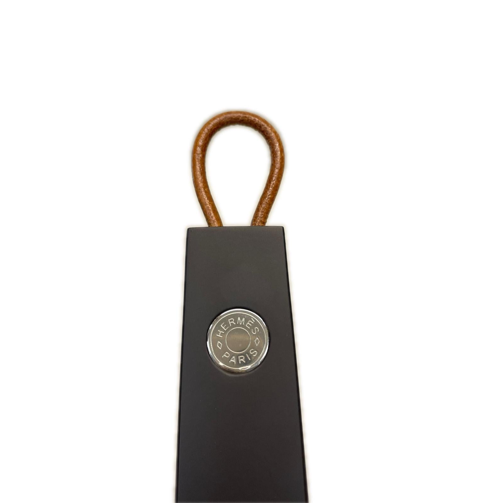 HERMES セリエ ウッド シューホーン 靴ベラ マロン