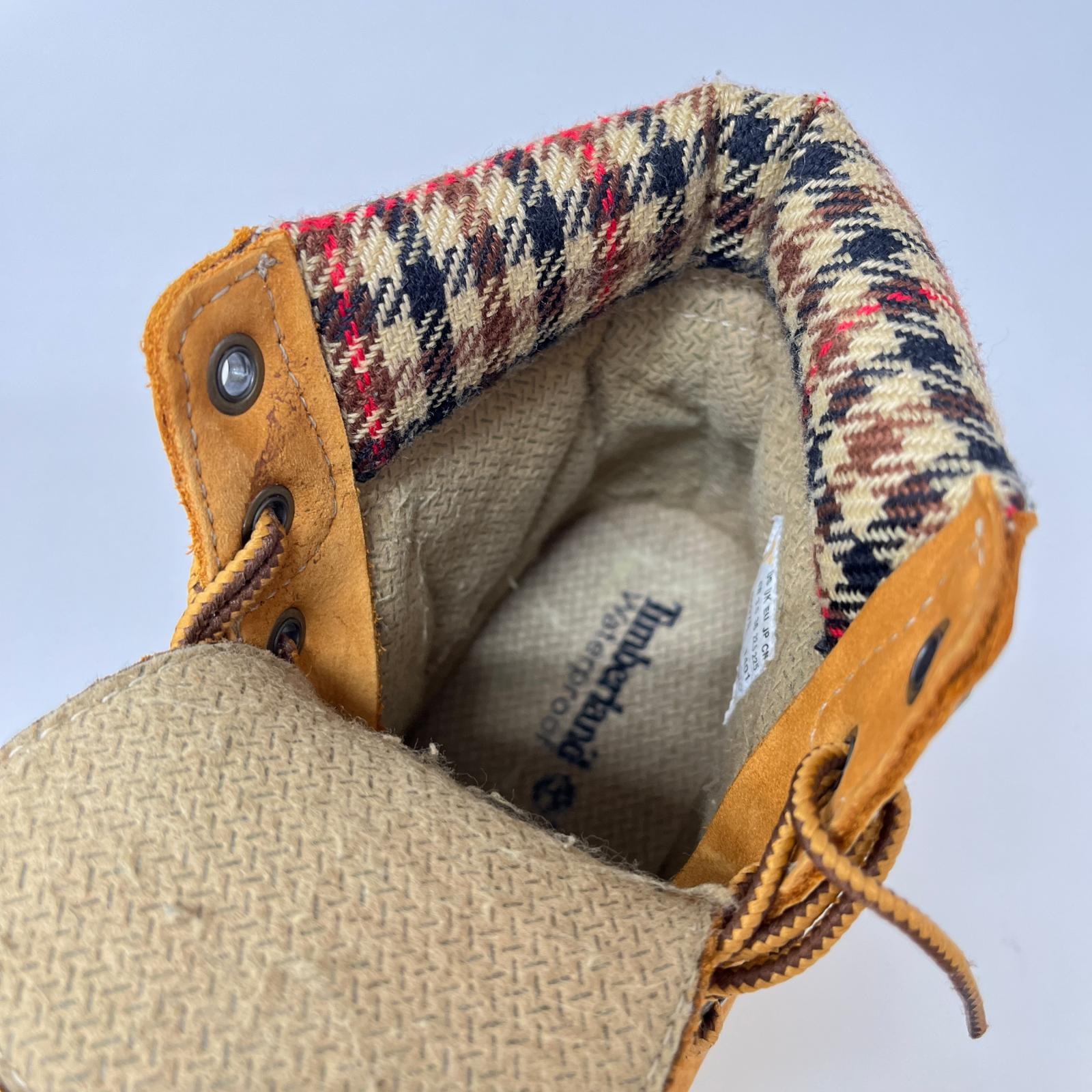 ブーツ イエローブーツ 千鳥格子 22.5cm ブラウン
