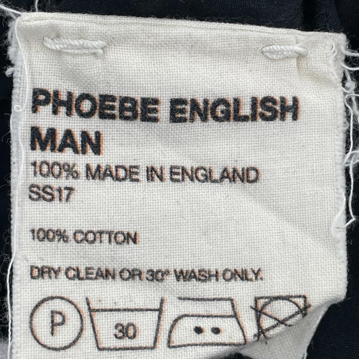 パンツ PHOEBE ENGLISH SS17 ｺｯﾄﾝ 黒 (S) S ブラック