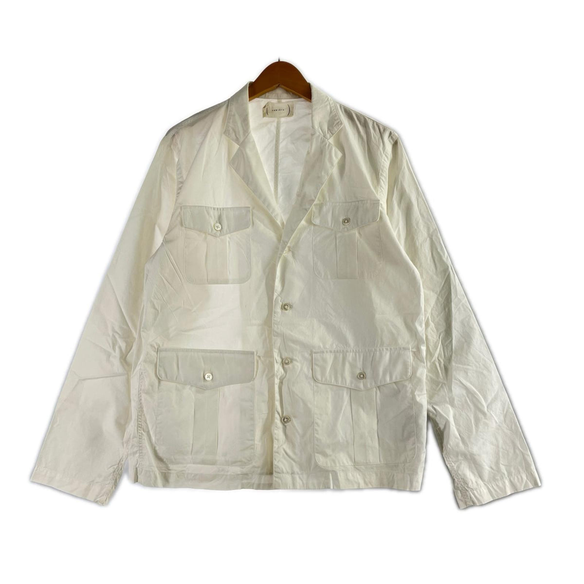 長袖シャツ cantate Safari Shirt 白 (46) 46 ホワイト