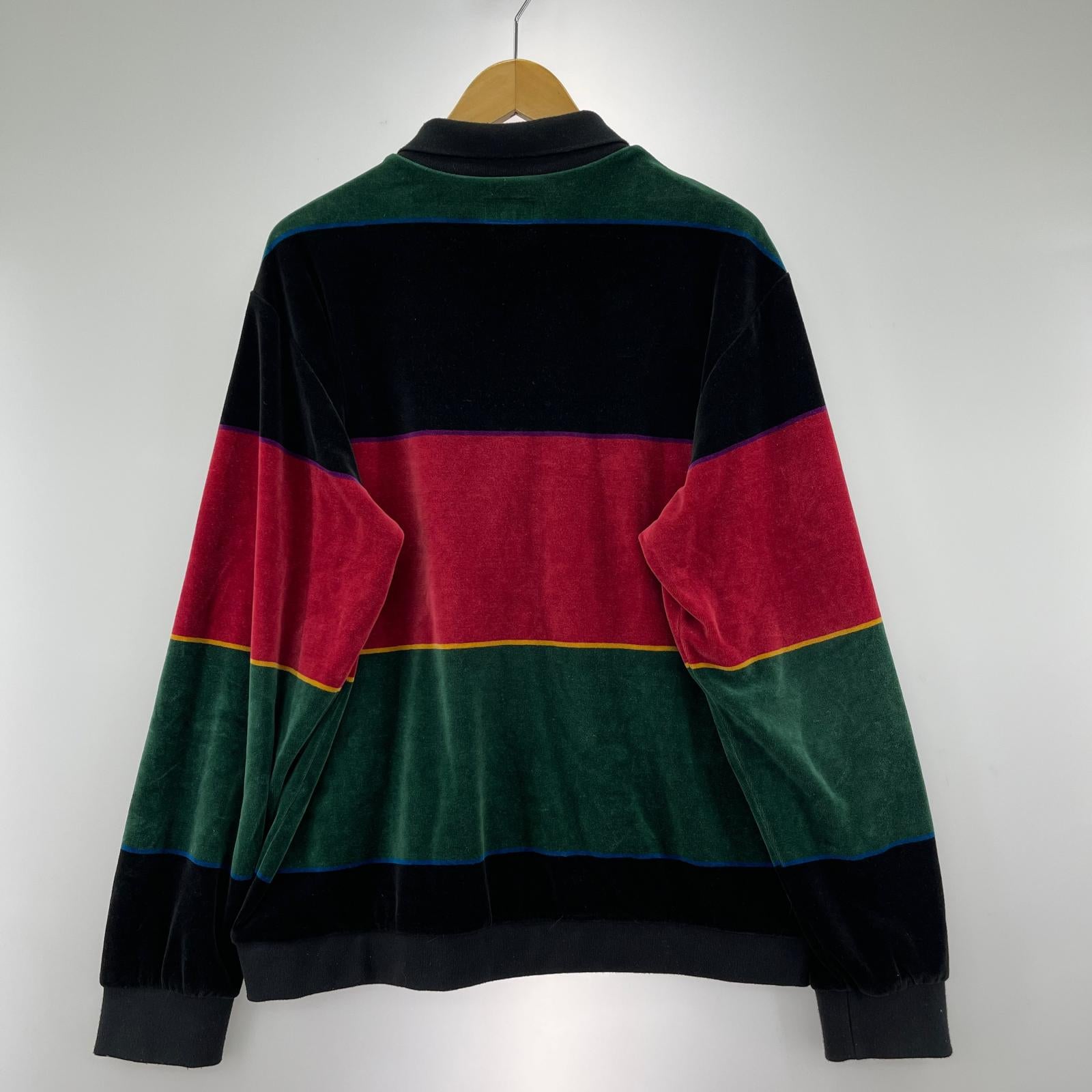 ポロシャツ STRIPE VELOUR L/S POLO (L) L マルチカラー