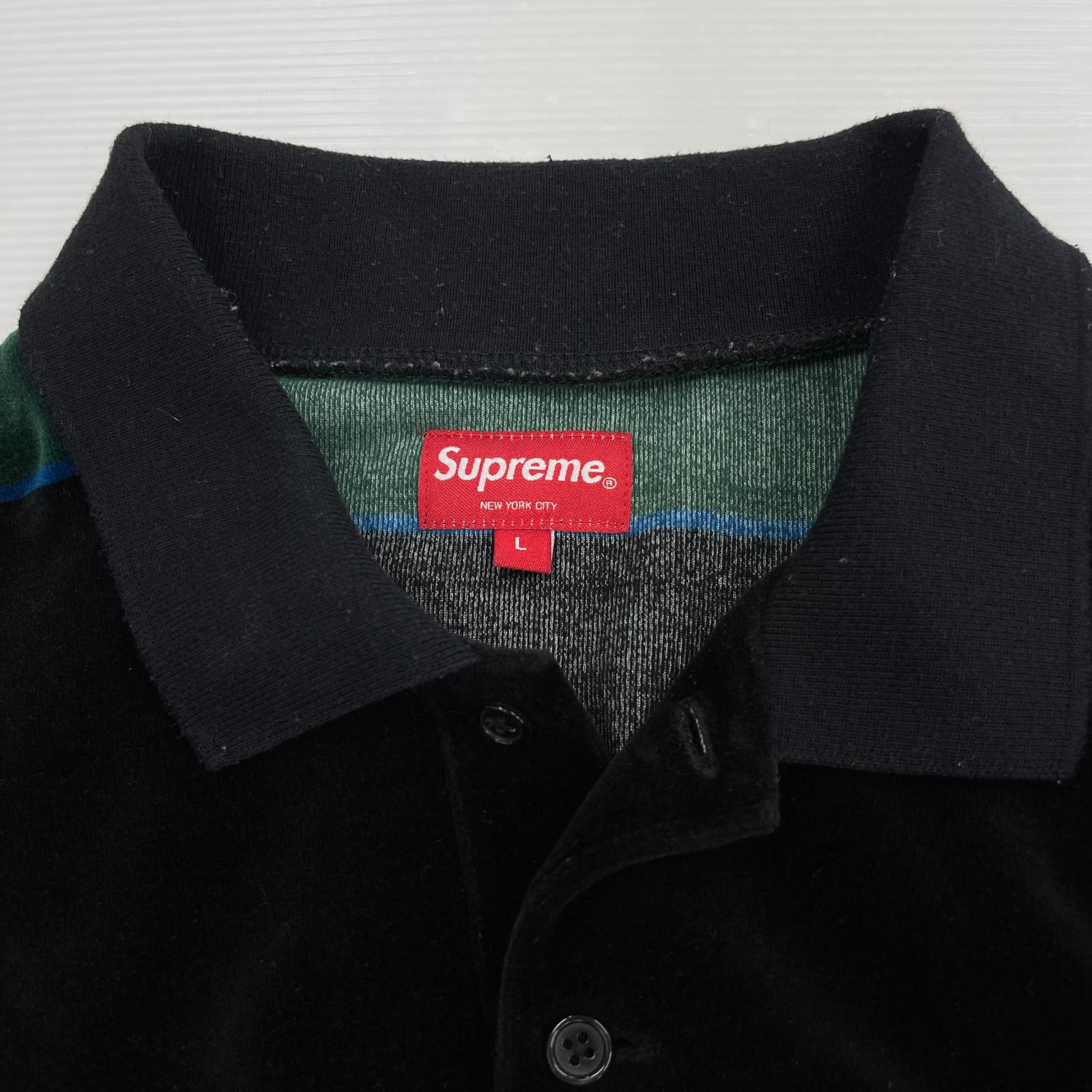 ポロシャツ STRIPE VELOUR L/S POLO (L) L マルチカラー