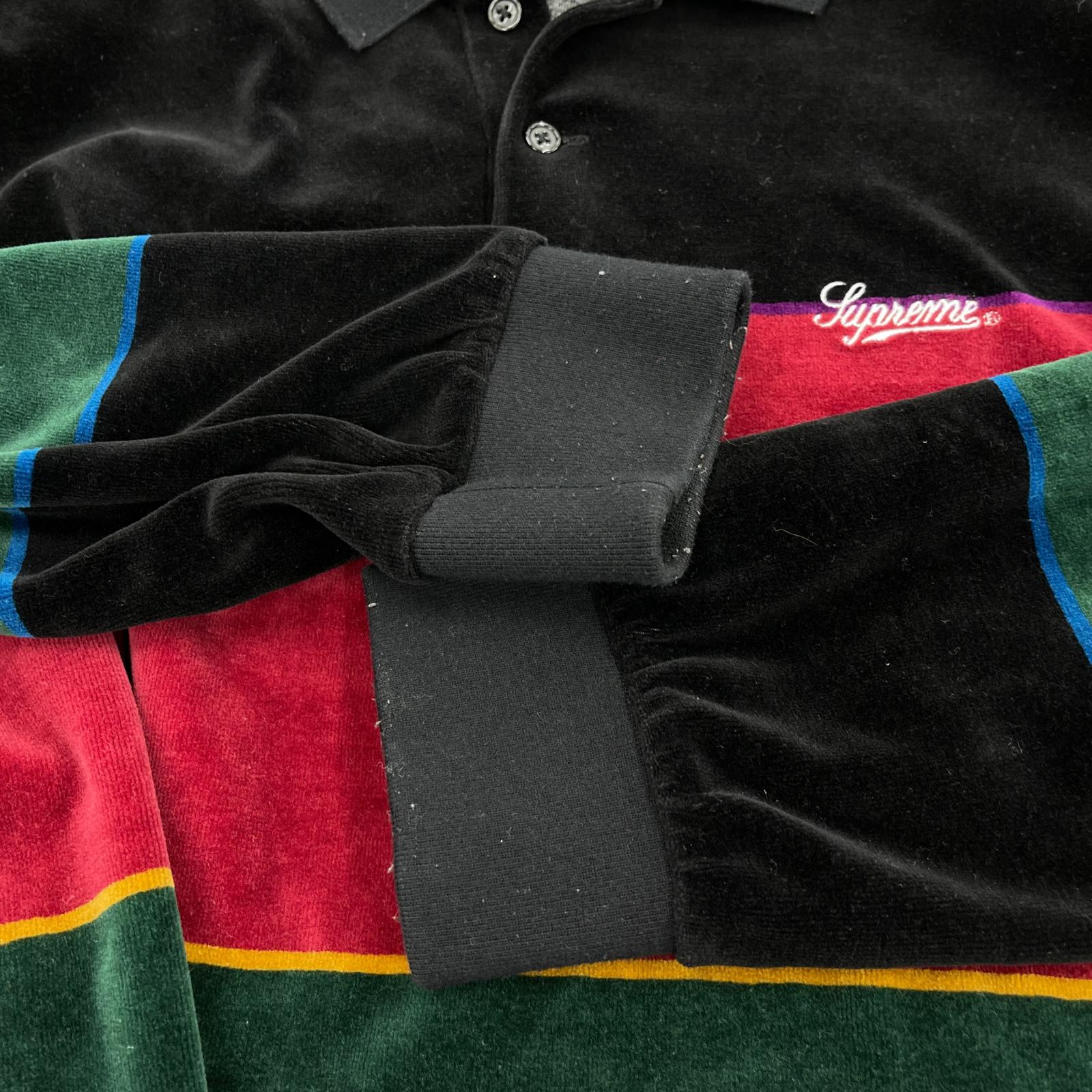 ポロシャツ STRIPE VELOUR L/S POLO (L) L マルチカラー