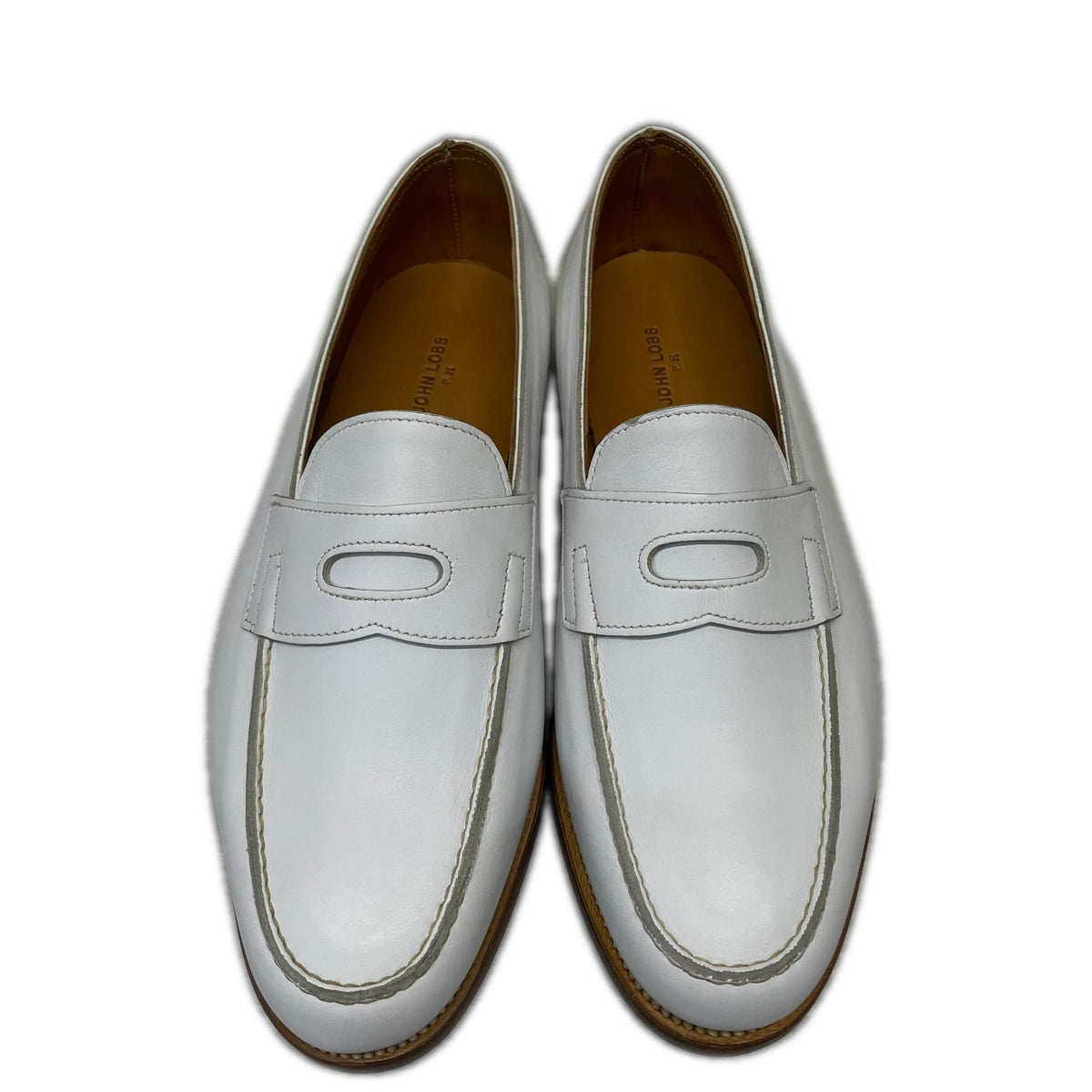 シューズ JOHN LOBB LOPEZ ロペス ペニーローファー 5 白 ホワイト