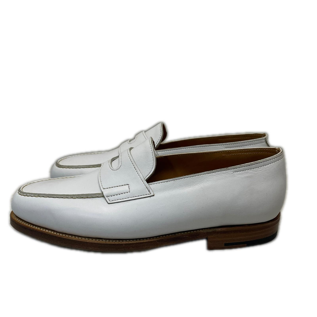 シューズ JOHN LOBB LOPEZ ロペス ペニーローファー 5 白 ホワイト